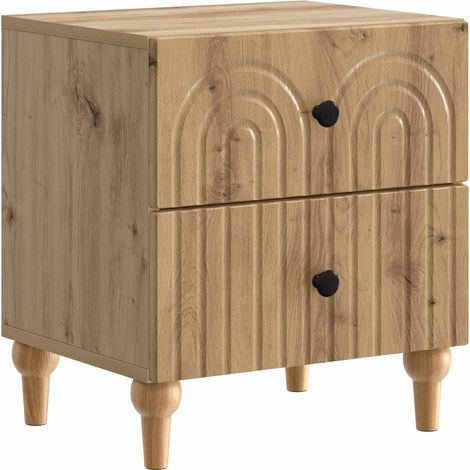 Armadio da Notte Rovere Artigianale 43 x 34,5 x 48 cm vidaXL