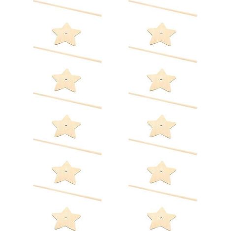 Holzständer, Wanddekoration, Tischdekoration für Kindergeburtstage oder Hochzeiten, Pentagramm + Stab zum Einstecken (1/5)