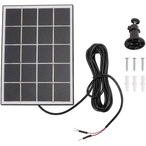 3-W-Solarpanel für Video-Türklingel – Monokristallin, Schwarz, kompatibel mit Ring Doorbell 4/3/Plus/2, inklusive Wandmontage-Set (1/5)