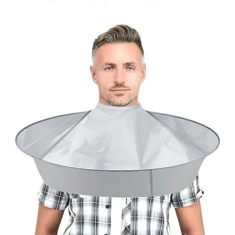 Cape de barbier pliable argentée, tablier de coiffure, convient aux adultes et aux enfants (1/5)