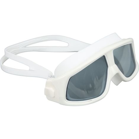 Lunettes de natation anti-buée, protection UV, grand champ de vision, avec étui de rangement pour adultes, blanches. (1/5)