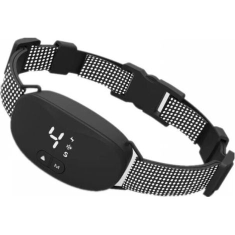 Collare antiabbaio per cani, collare automatico con 7 livelli di sensibilità, 0-8 livelli di vibrazione, modalità scossa e suono, impermeabile IP67 e ricaricabile, nero (1/5)