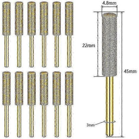 Dremel 12-teiliges Kettensägen-Schärfset, Diamant, professionelles Präzisionsschärfen, 4,8 mm