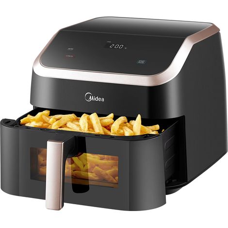 Friteuse à air chaud 2200 W, four électrique sans huile grande capacité 8 en 1 (8,5 L), commandes tactiles, température maximale 200 °C (1/5)