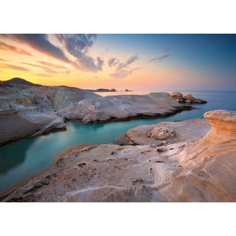 Tableau sur toile île de Milos 30x45 cm - Impression sur Toile Murale Décorative - Image imprimée en HD sur Toile - Toile sur Châssis en Bois FSC - Fabriqué en France (1/5)