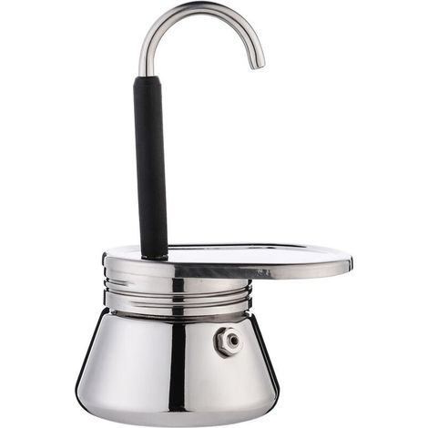 Cafetière à Expresso pour Cuisinière, Cafetière à Moka à Bec Unique en Acier Inoxydable, Cafetière Portable Légère de Grande Capacité de Bricolage de Style Italien, pour le Camping en Plein Air (1/4)