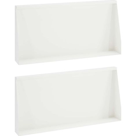 vidaXL Muro de Contención 2 uds. 80 x 12 x 50 cm Acero Blanco (1/2)