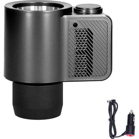 Ortviai Support de Tasse Réfrigéré pour Voiture – Refroidisseur Rapide 12 V, Aluminium et PP, 13,6 x 9 x 17,2 cm
