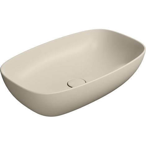 NUBES Lavabo en céramique sur plan 60x38cm, creta mat (1/2)