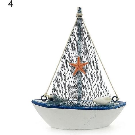 Exquisites und elegantes Segelbootmodell aus Holz, Mini-Segelbootmodell, Heimdekoration - 4 (1/5)