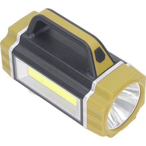 Lampe torche solaire à éclairage frontal et latéral, 6 niveaux d'intensité, ultra-lumineuse, rechargeable par USB, étanche, lampe de recherche portable (1/5)