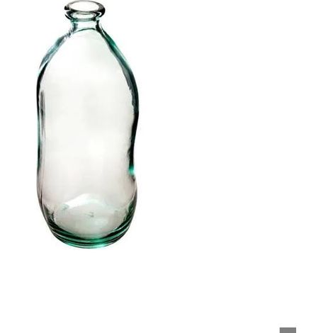 Atmosphera – Vase décoratif Dame Jeanne en verre recyclé – Hauteur 35 cm – Design artisanal unique pour fleurs longues – Fabriqué en Espagne