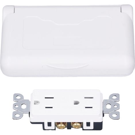 Prise étanche avec couvercle, norme américaine, prise électrique extérieure pour camping-car, 15 A, 125 V CA