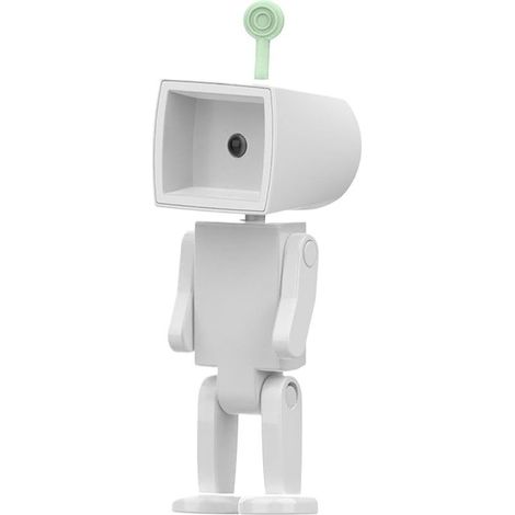 Astronaute Night Magnetic LED Mini Robot Square with Battery Delivered Lamp Desk Bedside Decor in Wood Light Ambient (1/5)