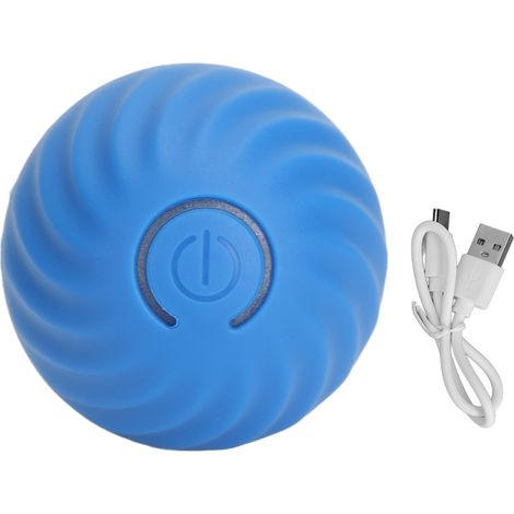 Balle interactive pour chat avec lumière LED, rechargeable par USB, rotation automatique à 360 degrés, intelligente pour chiens et animaux de compagnie, bleu (1/5)