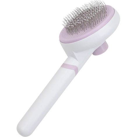 1pc Purple-Dog and Cat Brush,Kitten Brush,Self-Cleaning Pet Brush,Massage Combs for Short,Medium and Long Haired Cats and Dogs (1/4)