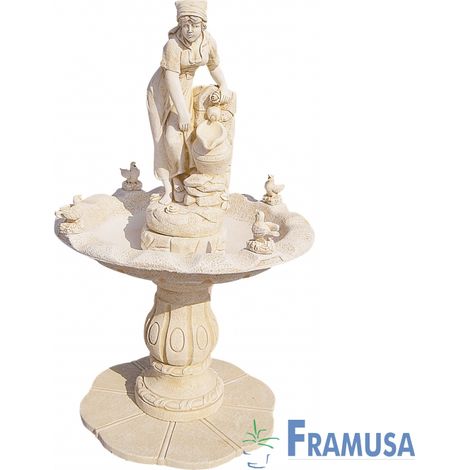 FUENTE DE PIEDRA ARTIFICIAL MARITE OCRE PARA JARDIN (1/2)