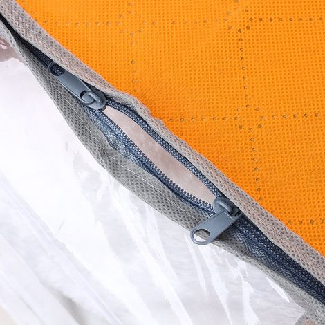 Rangee Vêtements Pliante Boîte Rangement Sous Lit Sac Anti-Poussière Orange Imperméable (1/3)