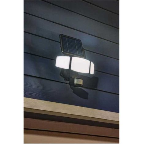 Spot solaire a 3 tetes tres eclairante avec detecteur de presence - 1000LM - GALIX