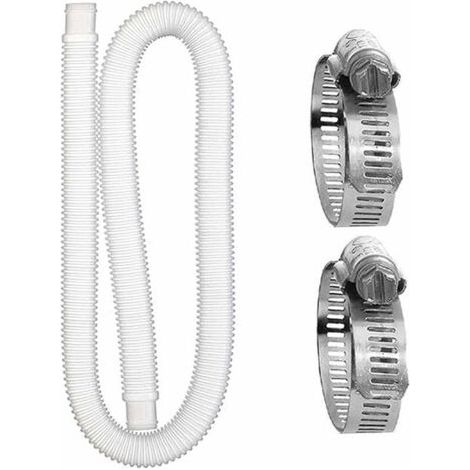 Tuyau de Remplacement de Piscine, Tuyaux De Piscine, Avec 2 Connecteurs Métalliques, pour Piscine Hors Terre Tuyau de Remplacement de Pompe de Filtre de Piscine (1/2)