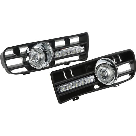 2x H3 Nebelscheinwerfergitter mit LED-Tagfahrlicht für Golf MK4 TDI 1997-2006 (1/5)