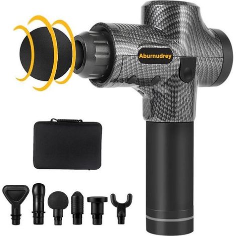 Pistolet de Massage - AUDBURN - ABURNUDREY - 6 Têtes de Massage - 30 Vitesses - Rechargeable sans fil (1/4)