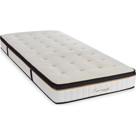 Matelas Emeraude Mousse Accueil Mémoire de Forme moelleux - 24 cm - 90 x 190 cm (1/5)