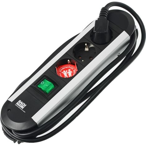BACHMANN 3-FACH STECKDOSENLEISTE ALU