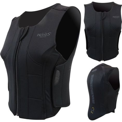 S, NERO: Gilet salvaschiena per equitazione da bambino modello Equi-Flex Livello 2