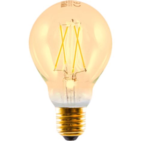 ampoule led silver filament électronique edison standard 3w=20w - e27 - 2.200k - 320º - 300 lm - lumière extra chaude - a++