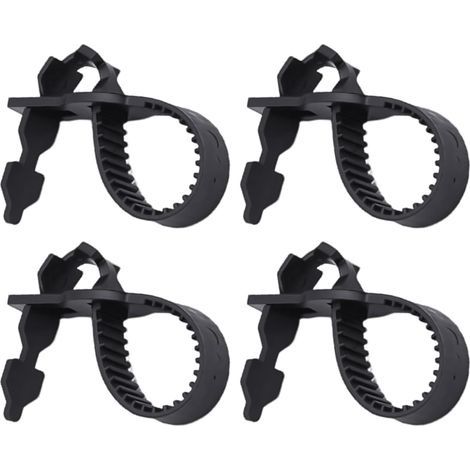 Lot de 4 attaches de jardin - Outils de liaison pour arêtes de poisson - Liens de lissage pour grands arbustes, arbres et plantes à fleurs - Noir (1/5)