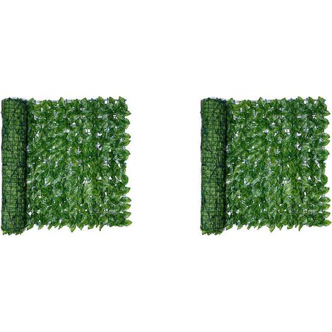 2 x 0,5 x 3 m künstliche Efeublätter für Sichtschutzwände und Hecken (1/5)