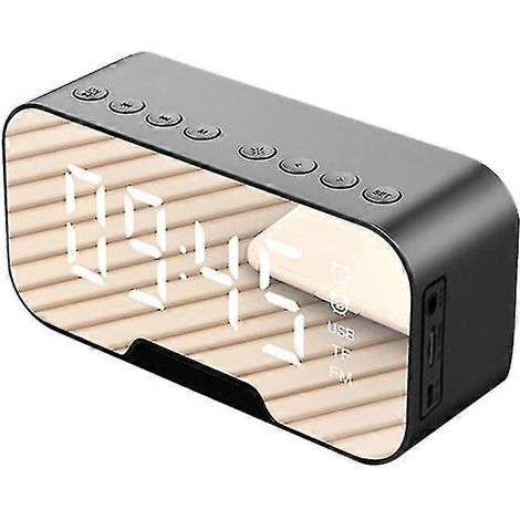 Miroir LED, haut-parleur numérique Bluetooth, réveil, radio MP3 (1/5)