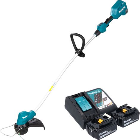 Makita DUR 189 RTE Cortacésped sin cable 18 V 300 mm sin escobillas + 2x batería 5,0 Ah + cargador
