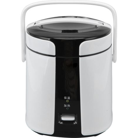 Mini cuiseur à riz 1,2 L avec fonction de maintien au chaud, noir et blanc, multifonctionnel et intelligent, prise UE 220 V (1/5)
