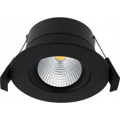 LIGHTSOLUTIONS HILUX DS8 NOIR - PLAFONNIER LED CONNECTÉ, 8 W 220-240 V, ALIMENTÉ PAR SHELLY, IP44 ÉTANCHE, 2200-6000 K (BLANC RÉ