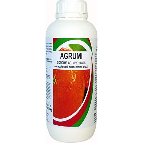 Bio ALT AGRUMI Concime fogliare NPK 10.8.15 con Boro per allegagione1 LT (1/5)