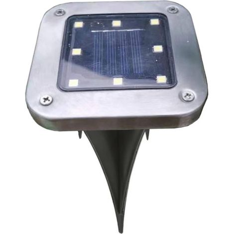 2pièces Lampe Solaire Led Étanche à Enfouir Pour Éclairage Exterieur Jardin (1/5)