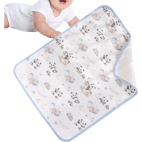 Tapis à langer imperméable Alèses Douces Lavables Grandes Imperméables Housse de tapis à langer Pour , garçons, maison, tétées nocturnes, nursery, , linge humide et (1/5)