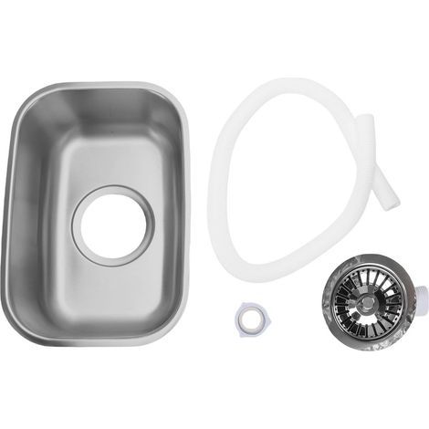 Mini single stainless steel sink, campervan sink, for cars, boats, motorhomes, yachts, 12.6x8.66x4.72 inches (1/5)
