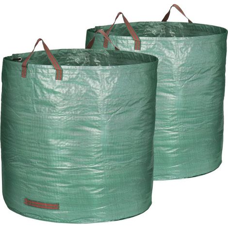 Sac de Jardin Réutilisable 272 L, Lot de 2 Sacs Vegetaux Indéchirable, Sac à Déchets de Jardin en Tissu Polypropylène Durable, Pliable (1/5)