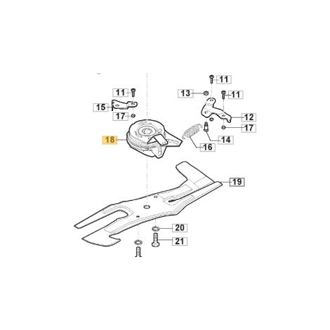 Cortacésped de cuchillas de embrague ORIGINAL STIGA 118399076/0 (1/2)