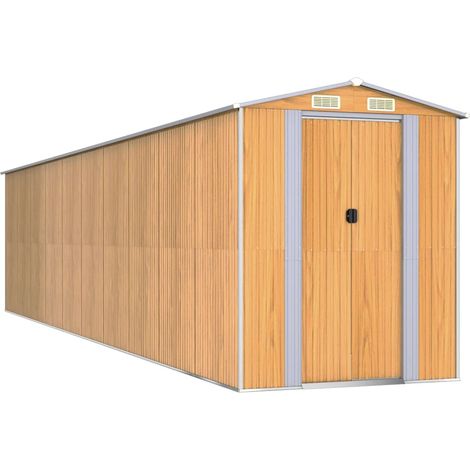 Maison Exclusive - Capanno Giardino Marrone Chiaro 192x855x223 cm Acciaio Zincato