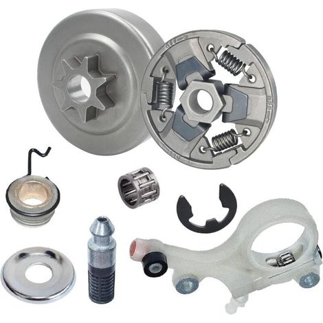 Hippotech 325-7T Embrayage et tambour avec pompe à huile pour Stihl MS271 MS291 MS 291 271 Tronçonneuses avec aiguille Leger E-Clip Worm Gear Bougie d’allumage pour 1121 640 2001
