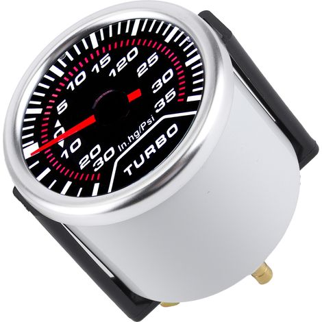 Universelles 52-mm-Turbodruckmessgerät, 35-PSI-Vakuummessgerät, getöntes LED-Zifferblatt, Ladedruckanzeige für Pkw (1/5)