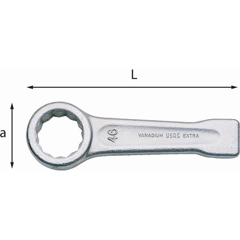 CHIAVE POLIGONALE SEMPLICE A PERCUSSIONE 254 32 MM