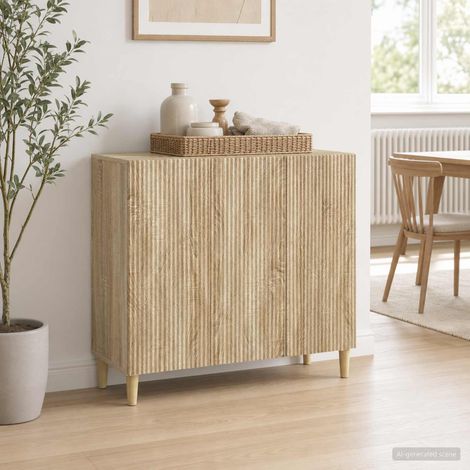 vidaXL Credenza Rovere Sonoma 89 x 34,5 x 80 cm Legno (1/5)