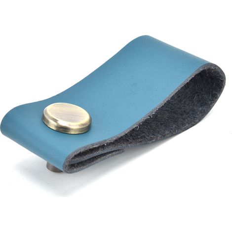 Poignée de valise en similicuir, poignée dissimulée moderne à un trou pour porte de placard, bleue (1/5)
