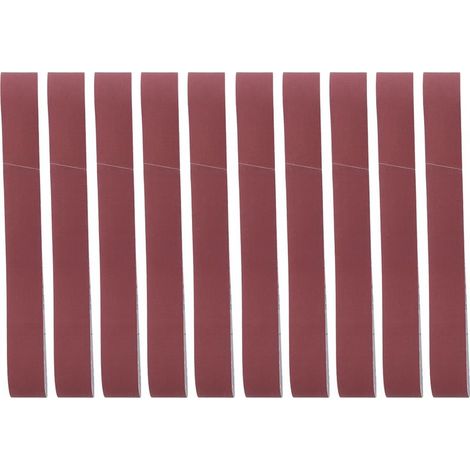 Fydun Band de Ponçage de Courroie de Ponçage en Alumine Outil de Polissage de Broyage 740 X 40 Mm 10pcs pour le Travail du Bois des Meubles (240 grains) (1/5)