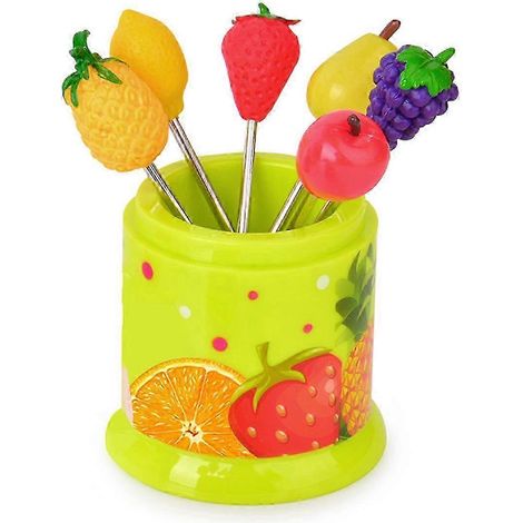 Set mit 6 Obstgabeln aus Edelstahl für Desserts und Kuchen, ideales Geschenk für Partys zu Hause (1/5)
